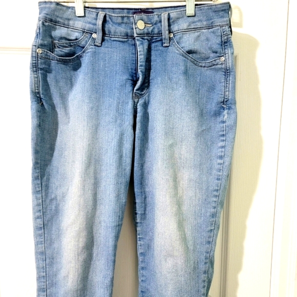 NYDJ Petite Ankle Women's Distressed Denim Jeans Size 8 - Picture 4 of 12